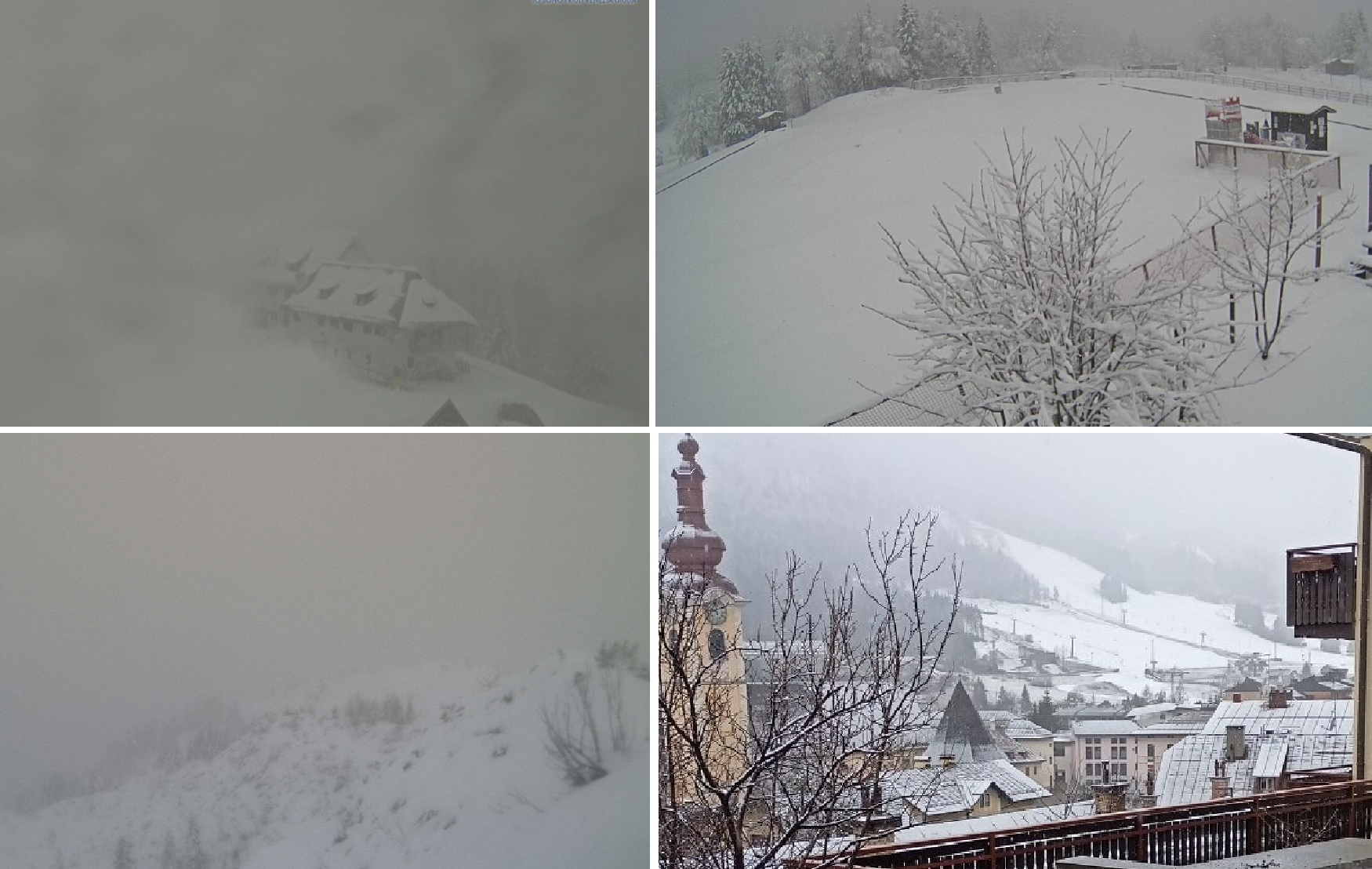 Nevica Sulle Montagne Del Friuli Fiocchi Sulla Carnia E Nel Tarvisiano