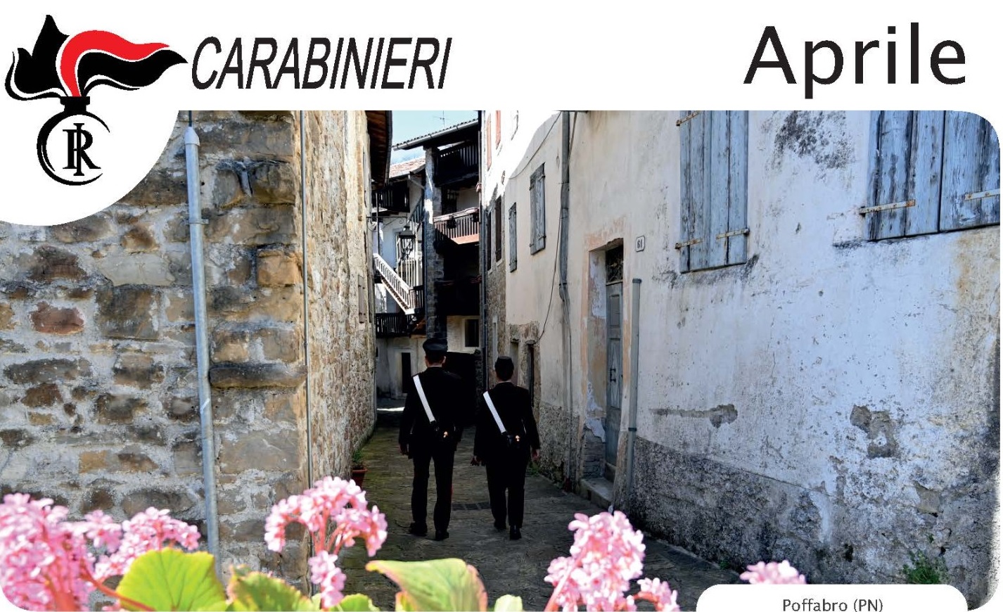 Il piccolo borgo friulano di Poffabro nel calendario dei carabinieri
