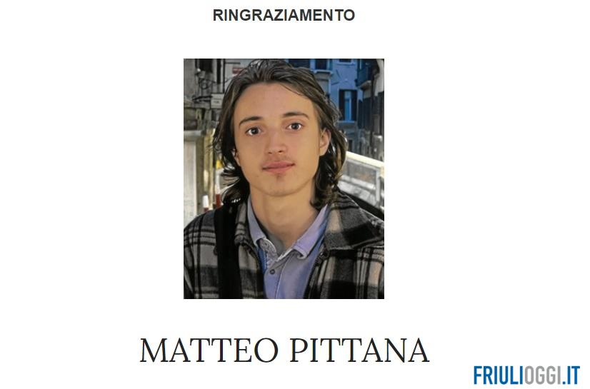 Matteo Pittana (Ringraziamento)