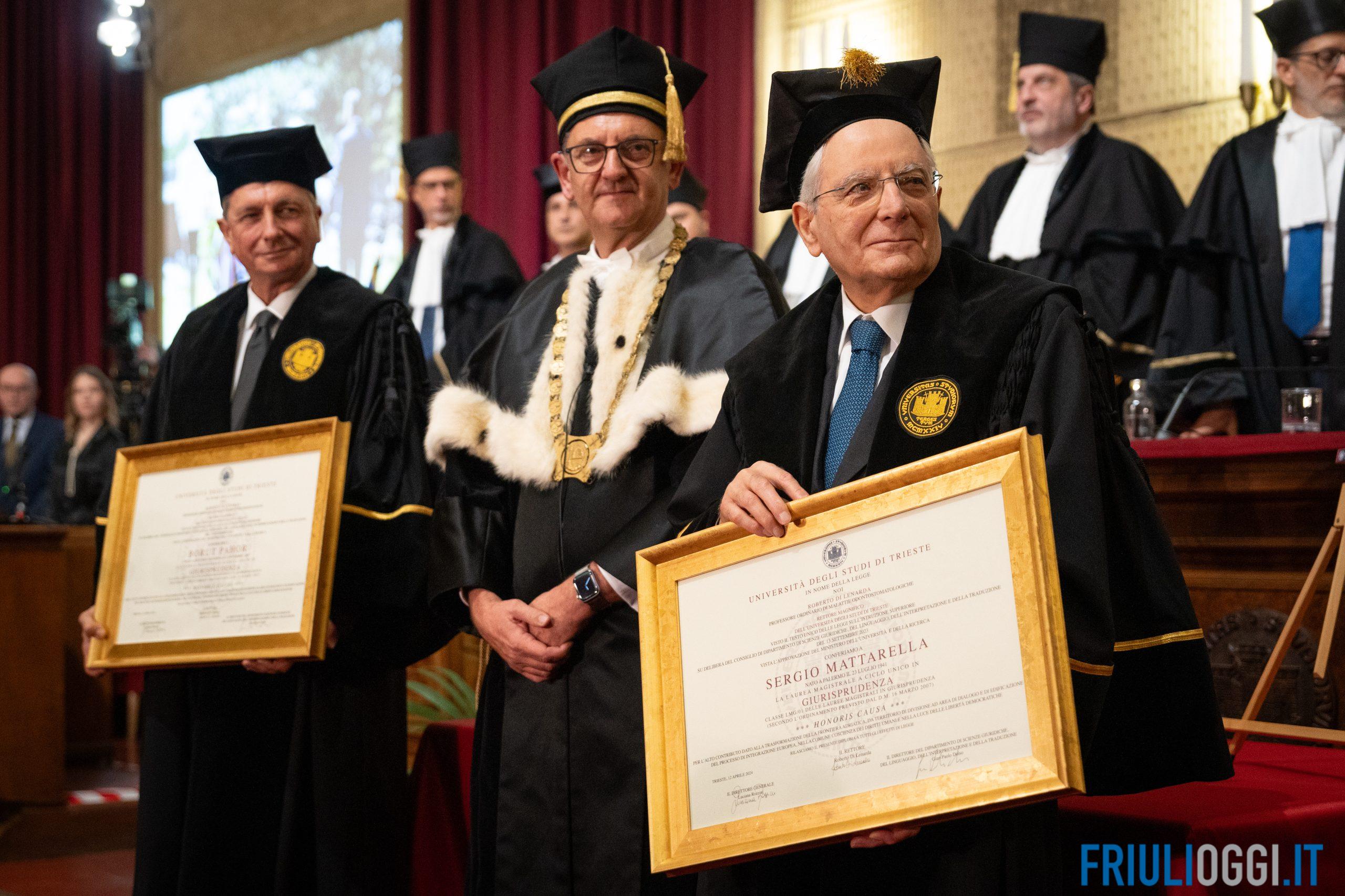 A Sergio Matterella E Borut Pahor, Laurea Honoris Causa A Trieste